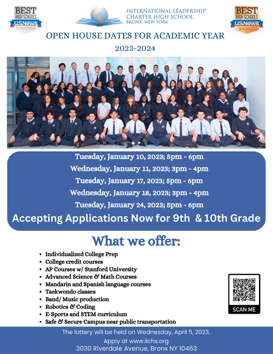 ILCHS OPEN HOUSE DATES FOR ACADEMIC YEAR